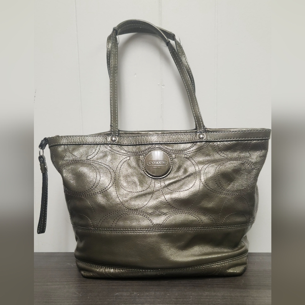 Coach Metallic Tote Bag Y2k Amazing VINTAGE Condition!!